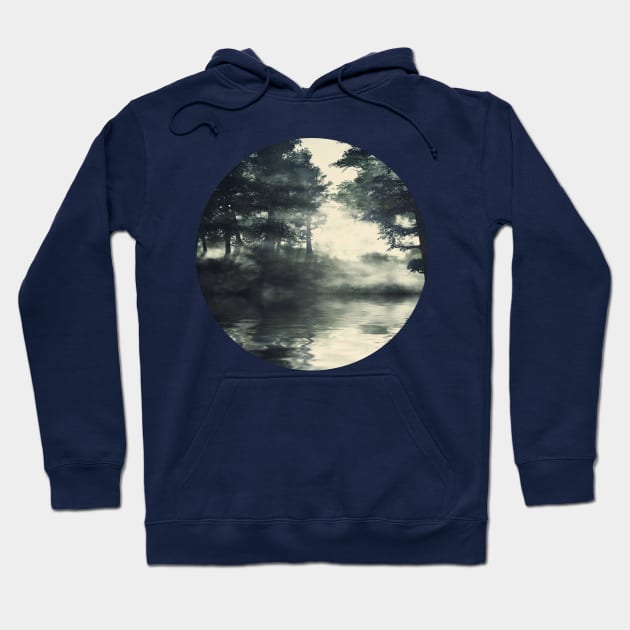 Misty pine forest Hoodie by AnnArtshock